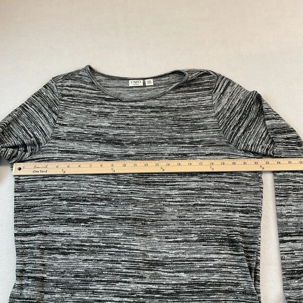 Cato Woman Maxi Sweater Dress‎ 18/20W Black Gray High Low Long Sleeve Pullover